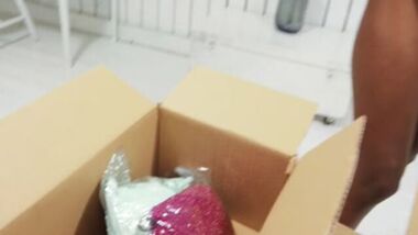 Межрассовый секс с грудастой негритянкой